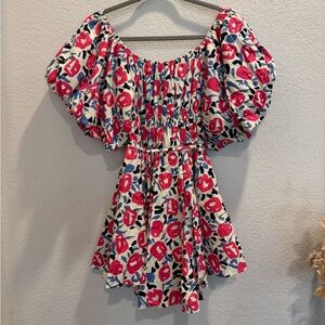 Floral Puff Sleeve Top